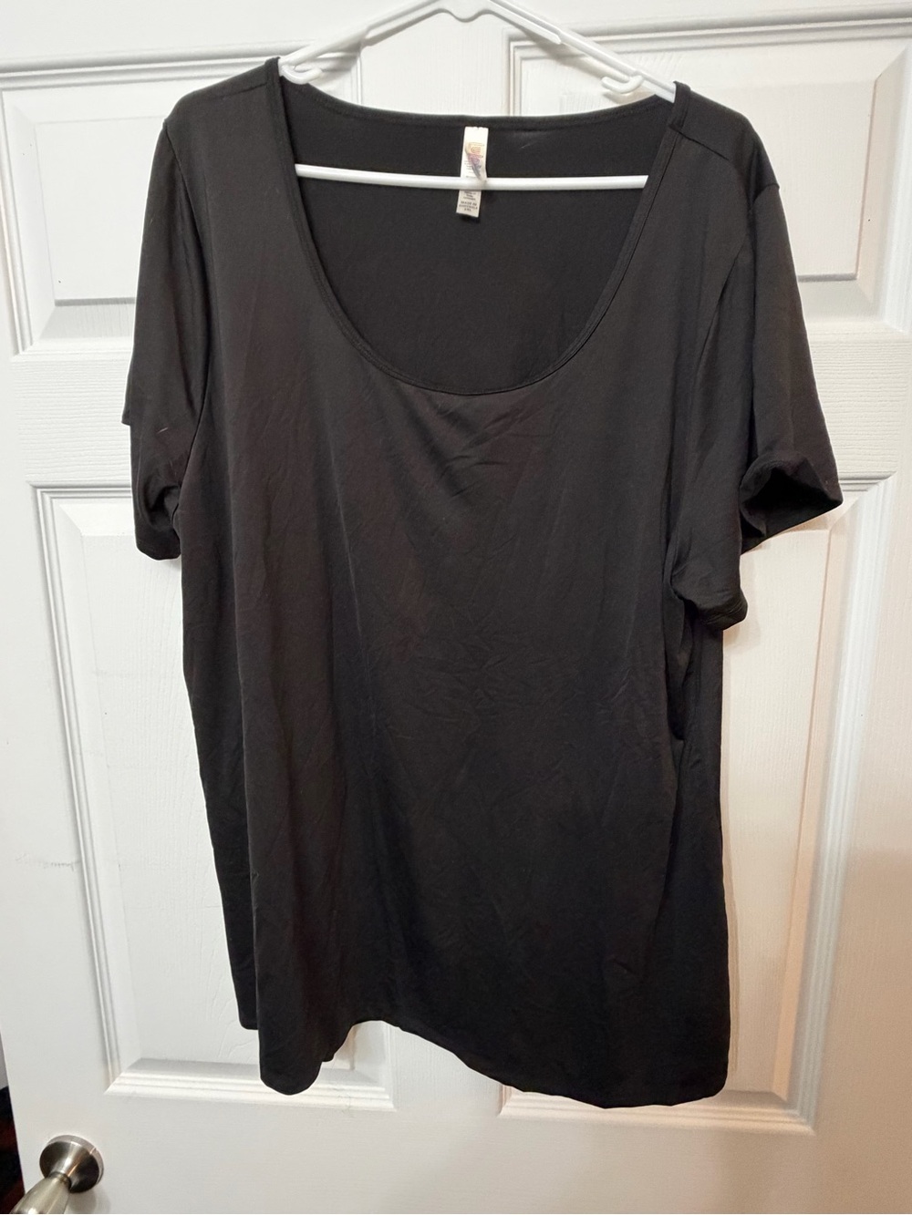 Classic Black Scoop Neck Women's Top